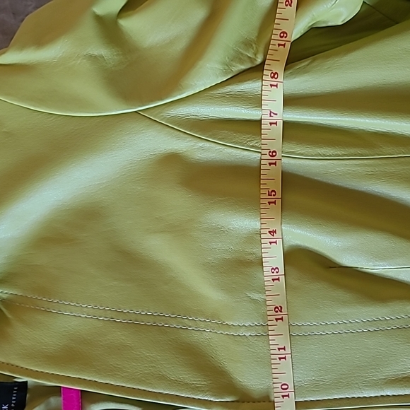 Jones New York Lime Green Leather Jacket - Picture 6 of 8